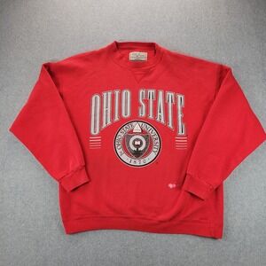 Vintage Galt Sand Mens Size L Ohio State Buckeyes‎ Crewneck Red Sweatshirt OSU